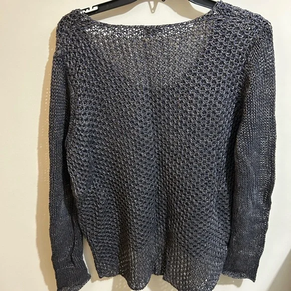 Helmut Lang Charcoal V-Neck Sweater - Picture 2 of 3